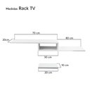 Ver imagem 3 de Rack TV Nicho Suspenso para Quarto Sala Branco 110cm