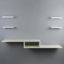 Rack TV Nicho Suspenso para Quarto Sala Branco 110cm - 2