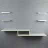 Rack TV Nicho Suspenso para Quarto Sala Branco 110cm - 2