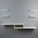 Ver imagem 2 de Rack TV Nicho Suspenso para Quarto Sala Branco 110cm