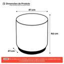 Ver imagem 4 de Puff Decorativo Orgânico Living Marí Redondo Base Metal Linho - Desk Design