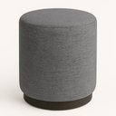 Ver imagem 1 de Puff Decorativo Orgânico Living Marí Redondo Base Metal Linho - Desk Design