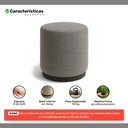 Ver imagem 3 de Puff Decorativo Orgânico Living Marí Redondo Base Metal Linho - Desk Design