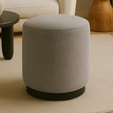 Ver imagem 2 de Puff Decorativo Orgânico Living Marí Redondo Base Metal Linho - Desk Design