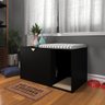 Box Pet Para Gato Cantinho Banheiro Com 2 Portas Preto - 7