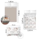 Ver imagem 4 de Jogo de Cama Casal Algodão 180 Fios 4 Pçs Estampado Conforto