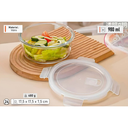 Ver imagem 2 de Pote Vidro Redondo 980ml Tampa Hermética C/ Válvula Vapor Livre Bpa Microondas Freezer Borossilicato