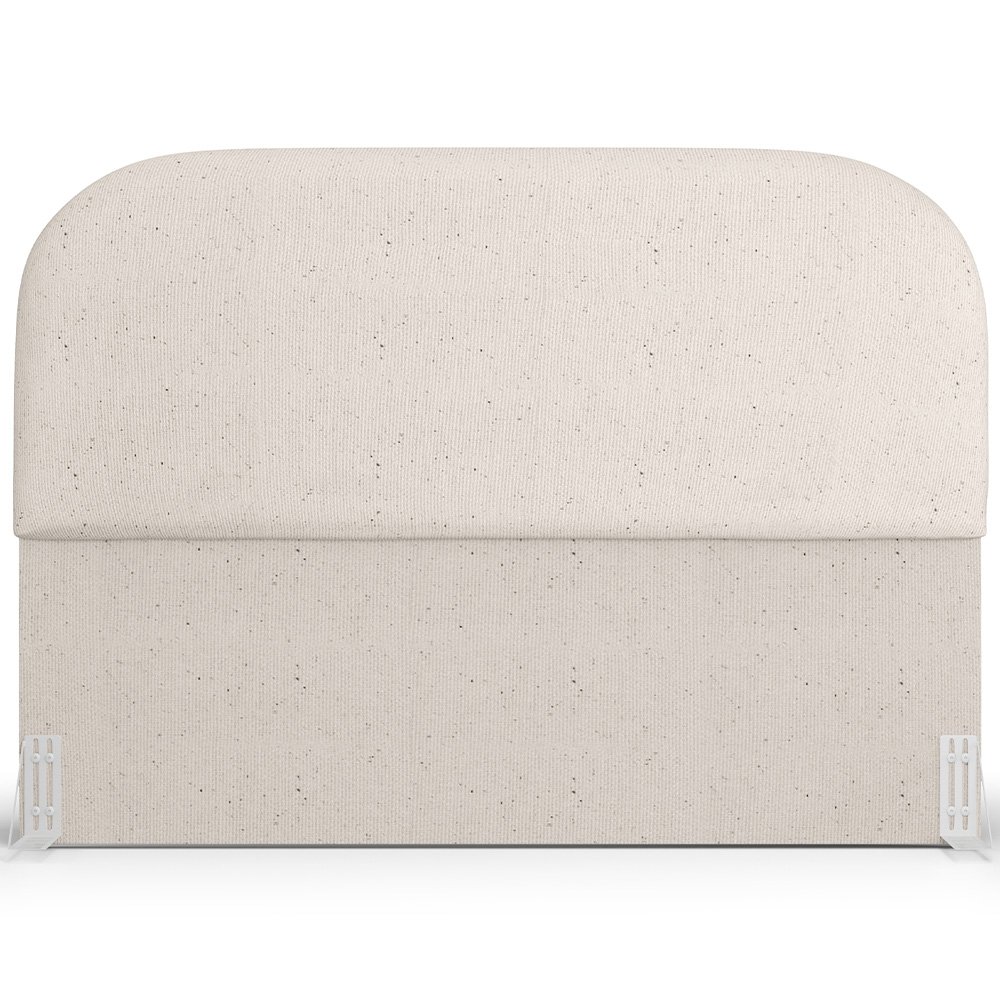 Cabeceira Cama Box Queen 160cm Lanna com Puff Recamier Doha W01 Linho Cru - Lyam Decor - 3