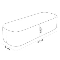 Cabeceira Cama Box Queen 160cm Lanna com Puff Recamier Doha W01 Linho Cru - Lyam Decor - 8