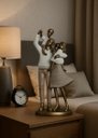 Ver imagem 6 de Escultura Familia Decorativa em Resina Pai Mãe Casal de Filhos