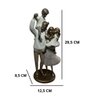 Escultura Familia Decorativa em Resina Pai Mãe Casal de Filhos - 2