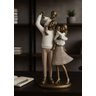 Escultura Familia Decorativa em Resina Pai Mãe Casal de Filhos - 3