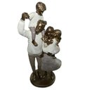 Ver imagem 1 de Escultura Familia Decorativa em Resina Pai Mãe Casal de Filhos