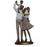 Escultura Familia Decorativa em Resina Pai Mãe Casal de Filhos - 5