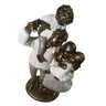 Escultura Familia Decorativa em Resina Pai Mãe Casal de Filhos - 4