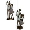 Escultura Familia Decorativa em Resina Pai Mãe Casal de Filhos - 9
