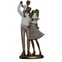 Ver imagem 5 de Escultura Familia Decorativa em Resina Pai Mãe Casal de Filhos
