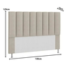 Kit Cabeceira Mais Calçadeira com Bau Eros Casal 140 Cm para Cama Box Suede Bege Biselos-decor - 3