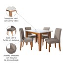 Ver imagem 5 de Conjunto Sala de Jantar Mesa Miami 1,20m 4 Cadeiras Trieste Madeirado/mascavo Dobuê