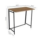 Ver imagem 2 de Mesa Dobravel Industrial Slim 80cm Preto/Mel P1044