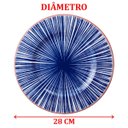 Ver imagem 5 de Kit Jogo Prato Raso Jantar 10 Pessoas 10peças Abstratta 28cm