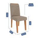 Ver imagem 2 de Cadeiras Kit 2 Cadeiras Tais 11058 Cinamomo/linho Bege - Cimol