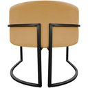 Ver imagem 3 de Poltrona Decorativa para Recepção Luna Suede Base de Ferro Preta - Mostarda, Suede