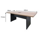 Ver imagem 2 de Mesa de Escritório reunião retangular c/ 1 caixa com tomadas - Euro Itália 710317