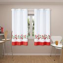 Ver imagem 1 de Cortina Para Cozinha 2,20m x 1,45m Ilhós Estampada Morango