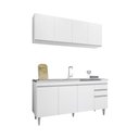 Ver imagem 3 de Cozinha Compacta Lorena 160cm 8 Portas 2 Gavetas Branco Maderatto Móveis