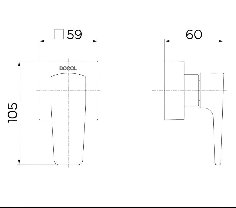 Acabamento para Registro Docolbase 1/2", 3/4" a 1" Lift Cromado - 2