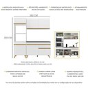 Ver imagem 4 de Cozinha Compacta 3 Pç com Armário e Balcão Mp3694 Veneza Gw Multimóveis Branca