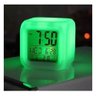 Relógio D Mesa Despertador Digital Cubo Luminária Led 7 Luz - 6