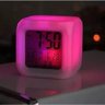 Relógio D Mesa Despertador Digital Cubo Luminária Led 7 Luz - 4