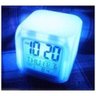 Relógio D Mesa Despertador Digital Cubo Luminária Led 7 Luz - 3