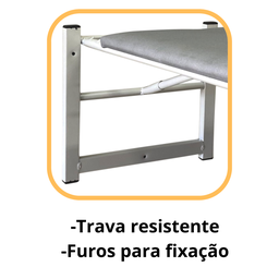 Tábua Mesa de Passar Roupa Articulada de Parede - 4