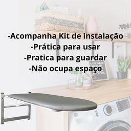 Tábua Mesa de Passar Roupa Articulada de Parede - 2