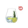 Conjunto 4 Copos Cristal Riedel Bar Gin Tônica Drink Vinho - 4