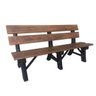 Banco para Jardim 150cm Encosto Madeira Plástica In Brasil - 3