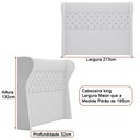 Ver imagem 2 de Cabeceira para Cama Box King 213cm Bono Courino Marrom | Linho Bege - Sallar Home