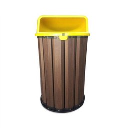 Lixeira em Madeira Plástica 94L In Brasil - 1