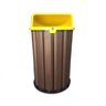 Lixeira em Madeira Plástica 94L In Brasil - 1