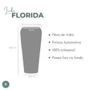Ver imagem 2 de Vaso Decorativo Fibra de Vidro Florida P 65cm Areia Fosco Lindo Vaso
