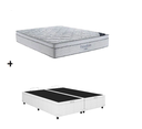 Ver imagem 2 de Cama Box Baú Casal Bipartido Branco Colchão Freedom Molas Ensacadas 138x188 - Ortobom