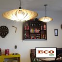 Ver imagem 3 de Lustre Luminária Pendente de Madeira MDF Mod. OVNI