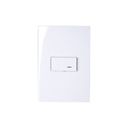 Ver imagem 1 de Interruptor Simples com Luz Margirius Sleek 10a com Placa 4x2 Branco