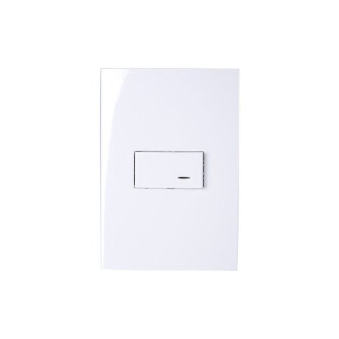Interruptor Simples com Luz Margirius Sleek 10a com Placa 4x2 Branco