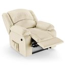 Ver imagem 5 de Poltrona do Papai Reclinável Pietra Power Elétrica Massagem Fh9 Pu Bege - Mpozenato