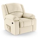 Ver imagem 1 de Poltrona do Papai Reclinável Pietra Power Elétrica Massagem Fh9 Pu Bege - Mpozenato