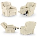 Ver mais imagens de Poltrona do Papai Reclinável Pietra Power Elétrica Massagem Fh9 Pu Bege - Mpozenato